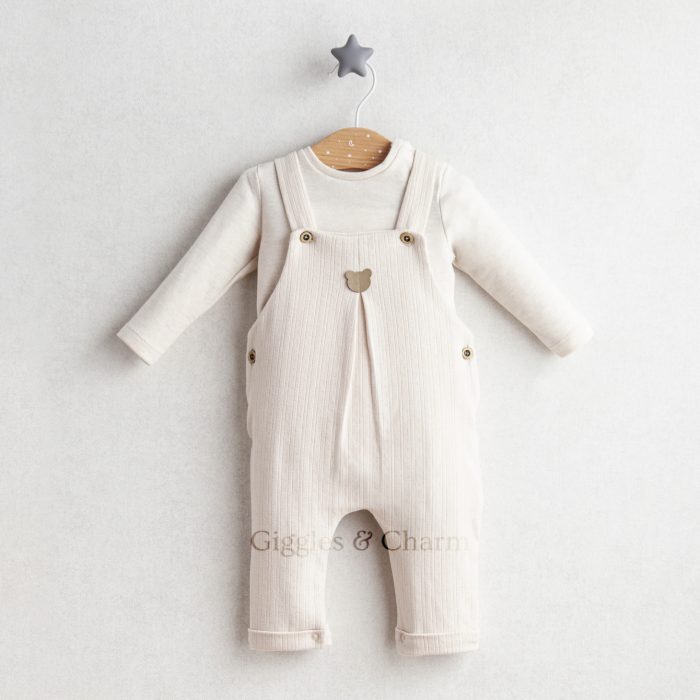 2-Piece Bear Overalls set