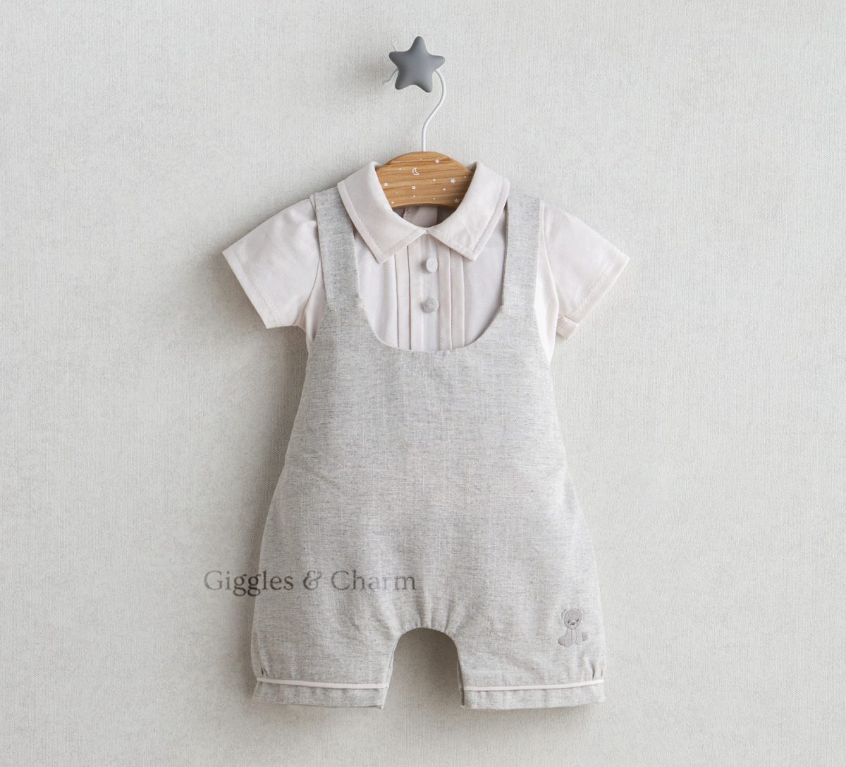 2-Piece Bear Shirt & Romper set