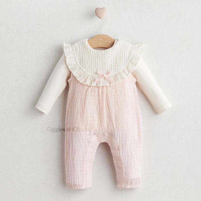 2-Piece Ruffle detail Overalls set