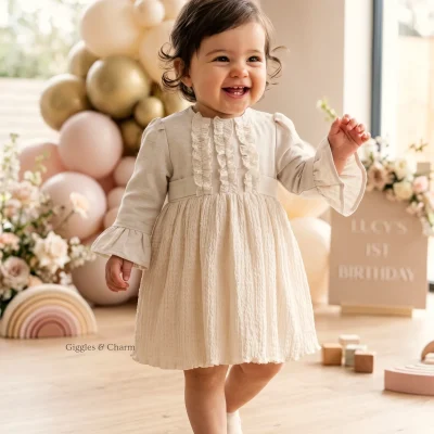 Bell sleeve textured dress