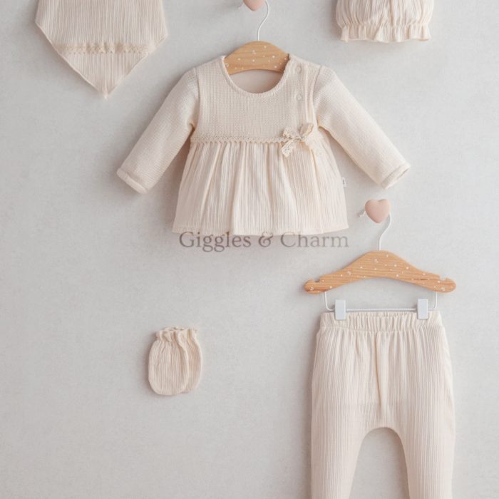 5-Piece Cotton Newborn Girl outfit set