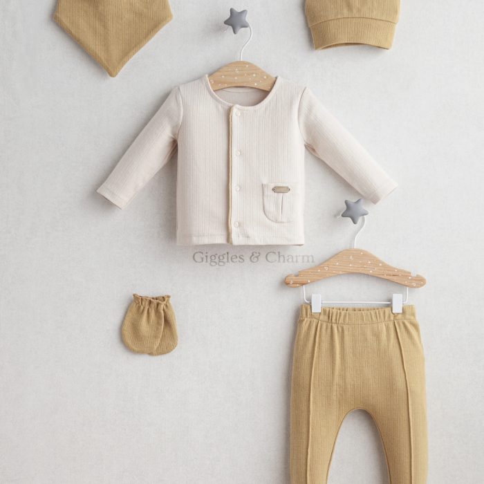 5-Piece Newborn Boy cotton outfit set