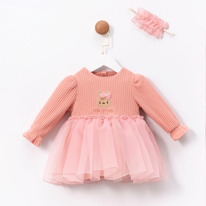 Plush Bunny dress with headband