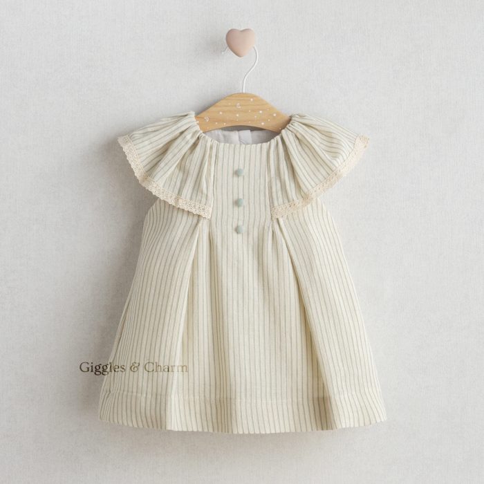 Cotton Ruffle shoulder dress