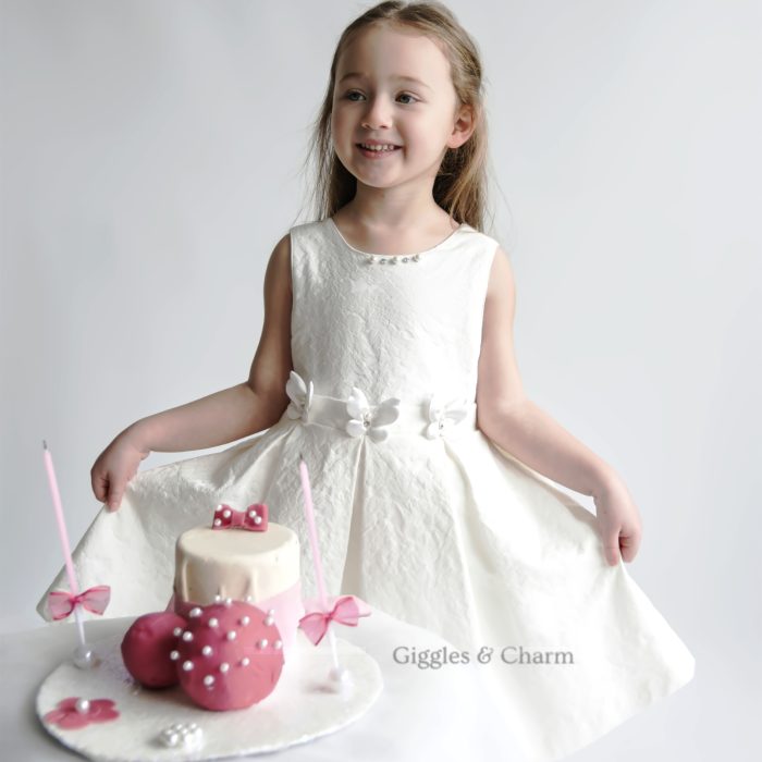 Jacquard butterfly design dress