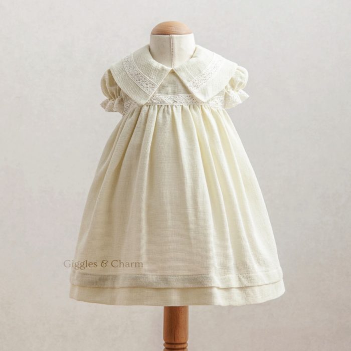 Puff sleeve cotton dress