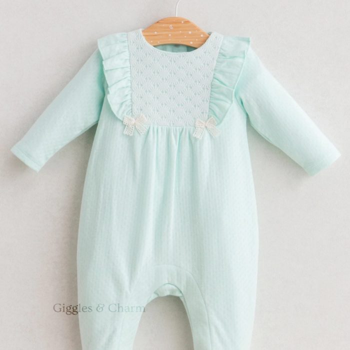 Ruffle shoulder knit Jumpsuit