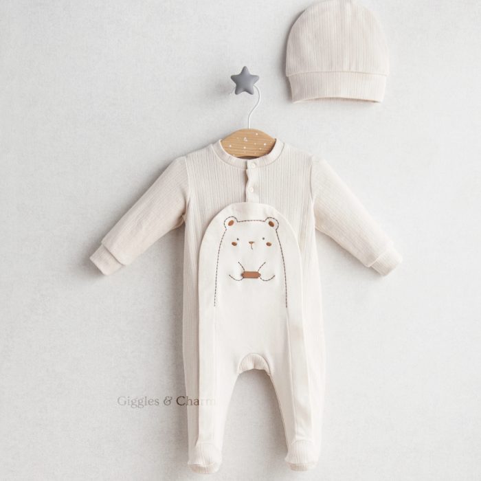 Snapbutton Bear Jumpsuit Set