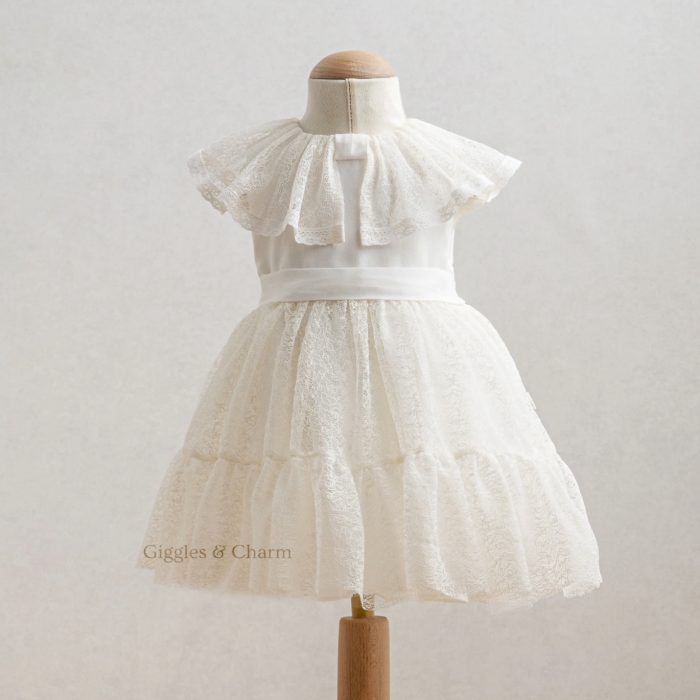 White lace tulle dress