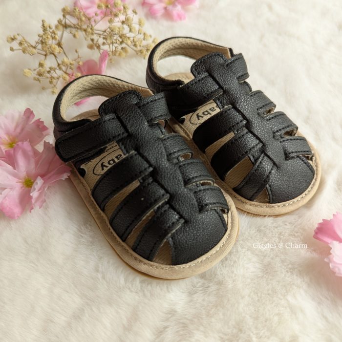 Black Pre-walker Sandals