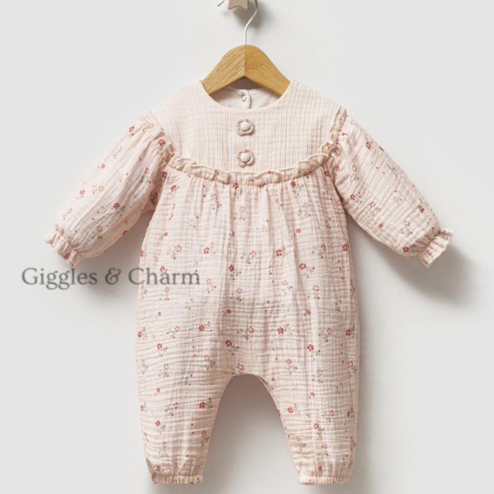 Warm Floral Cotton Jumpsuit