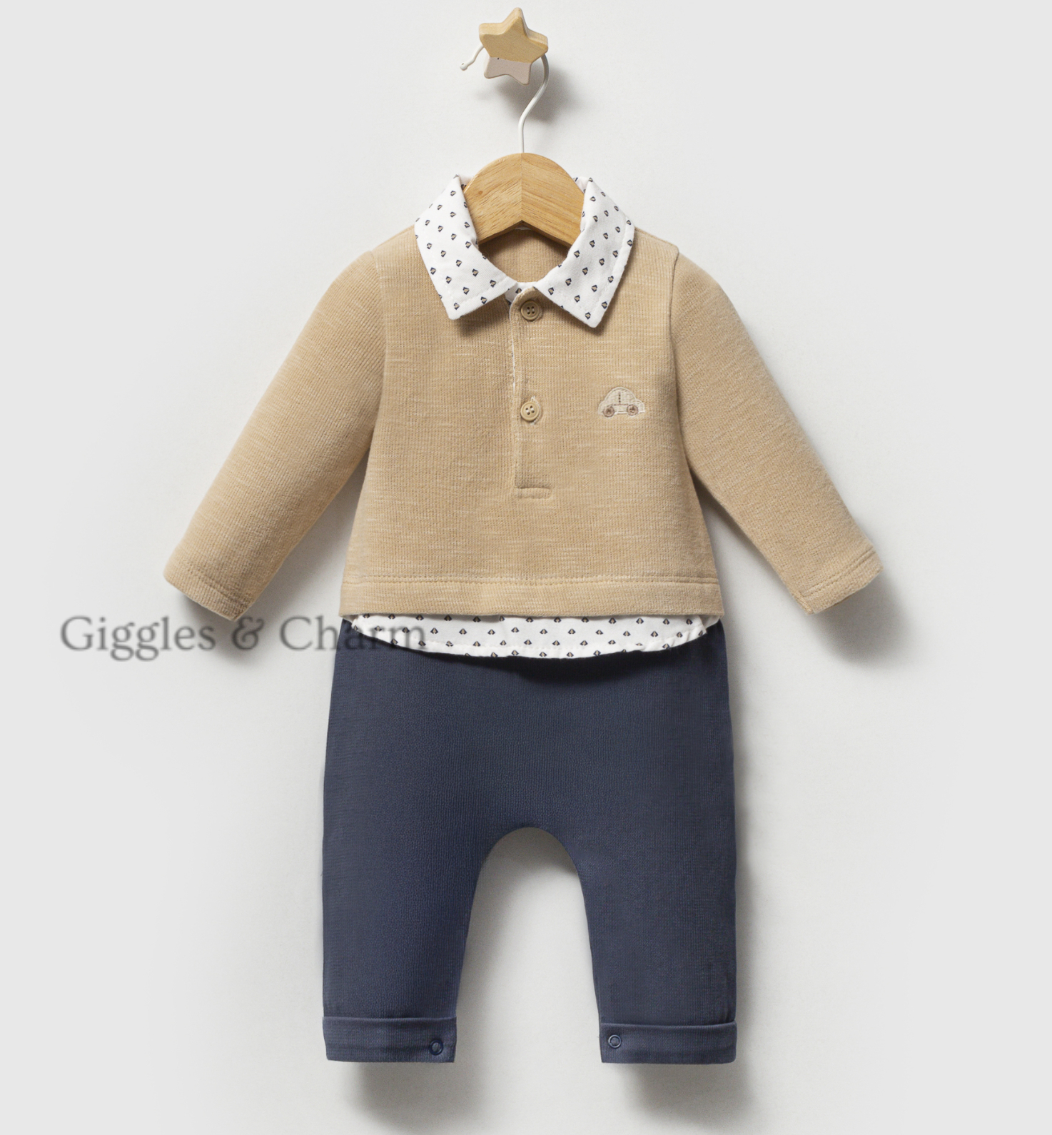 Knit Shirt sweater Jumpsuit - Image 2