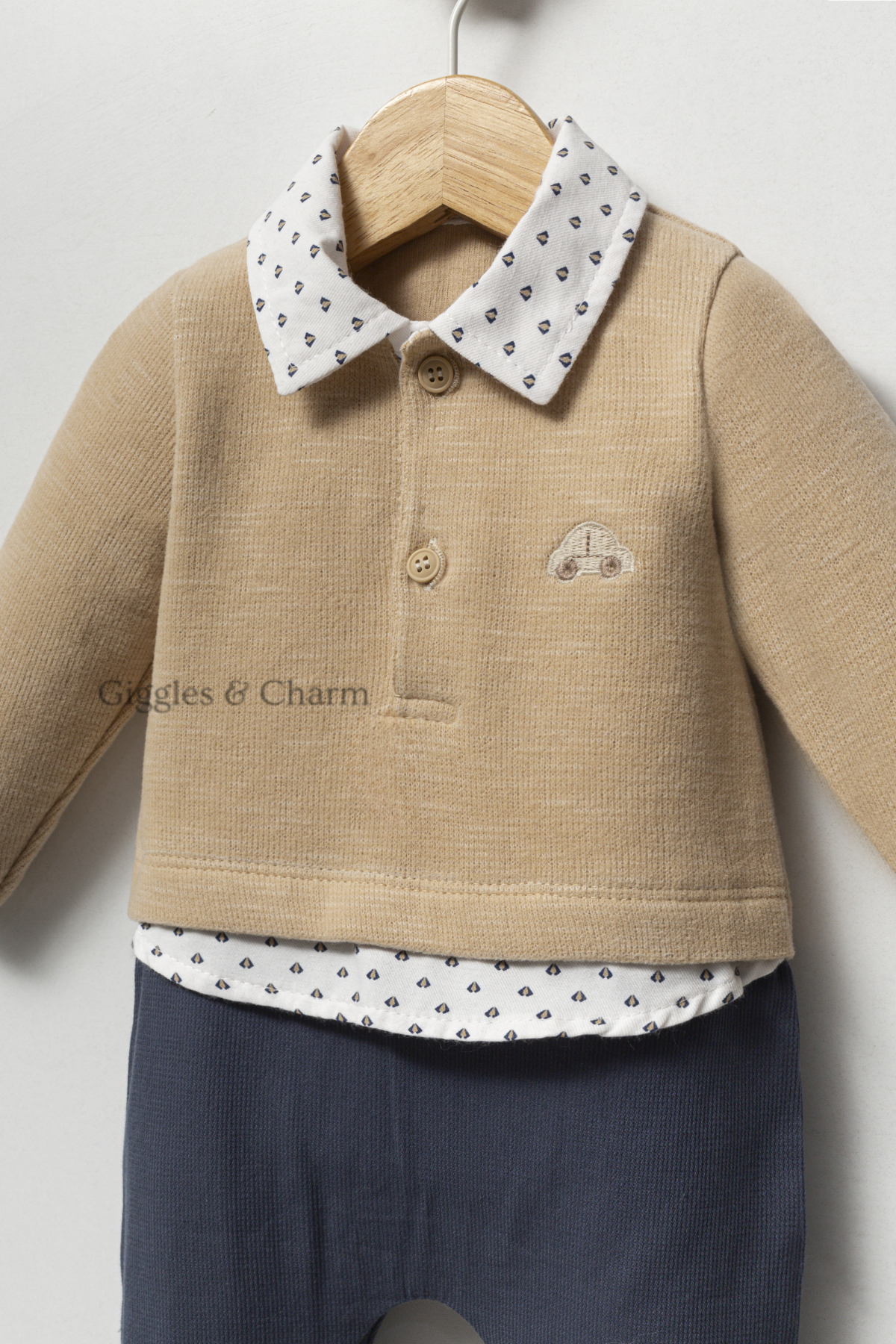 Knit Shirt sweater Jumpsuit - Image 3