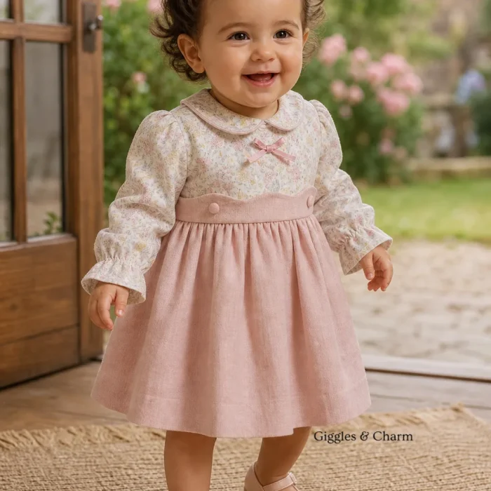 Floral vintage bell sleeve dress