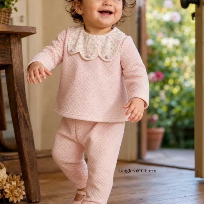 Quilted Scallop sweatshirt with Pants