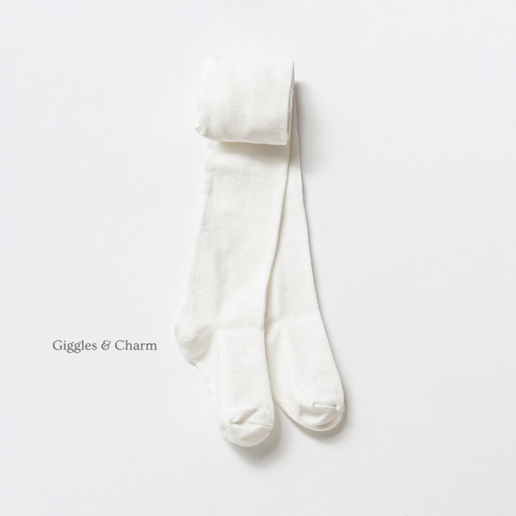 White Knit Tights - Image 2