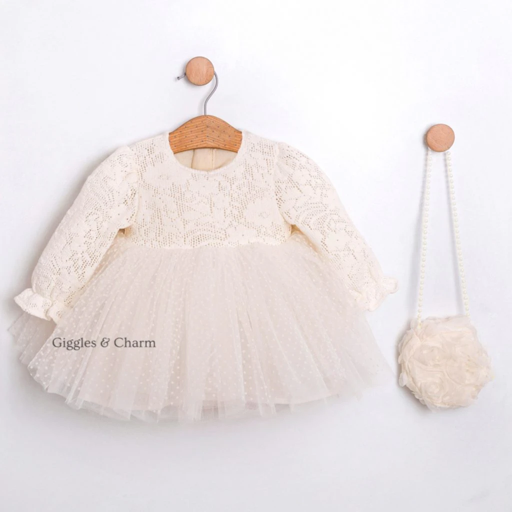 Soft knit Dress with Purse