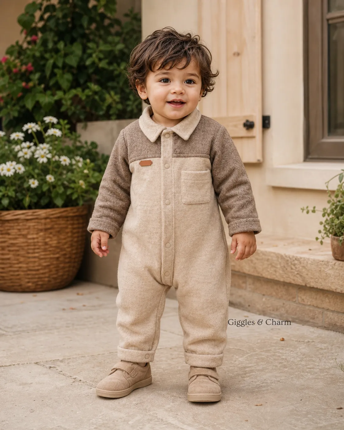 Collared knit Jumpsuit