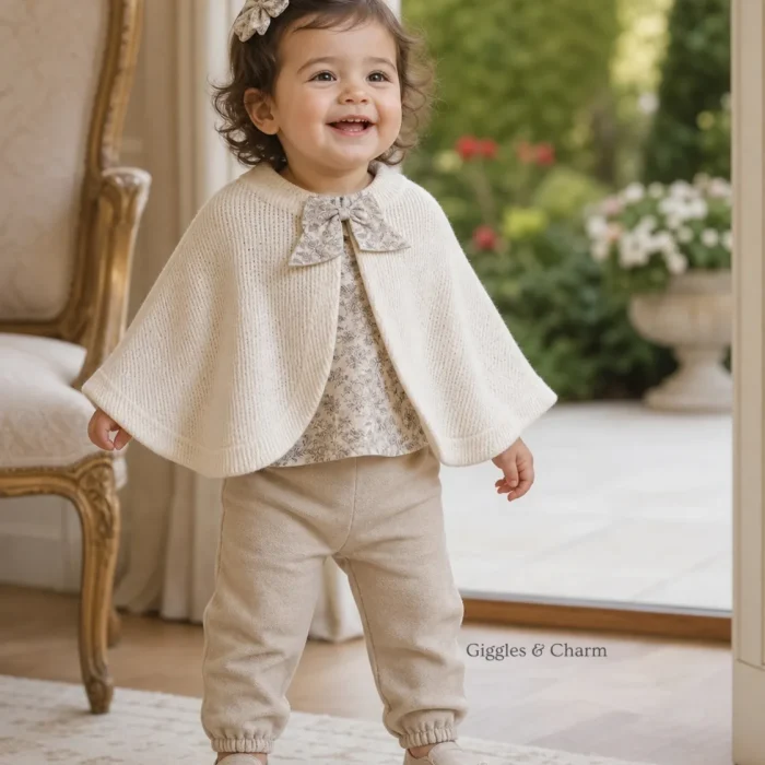 Elegant knit Cape Set