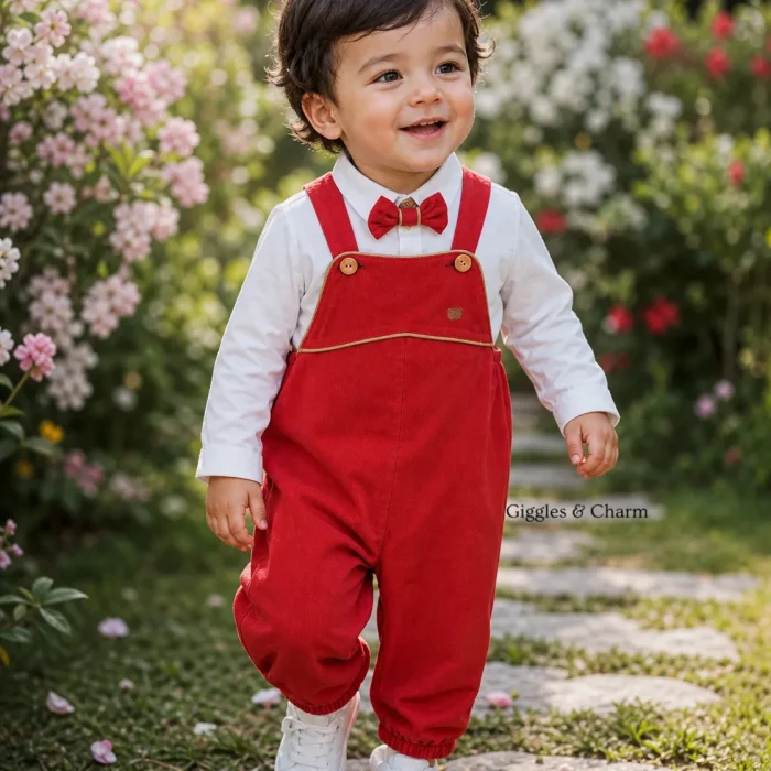 Festive Corduroy Overalls set