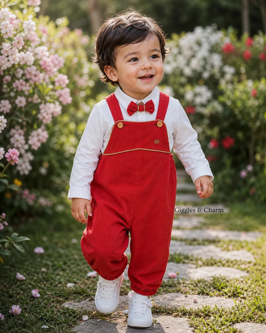 Festive Corduroy Overalls set