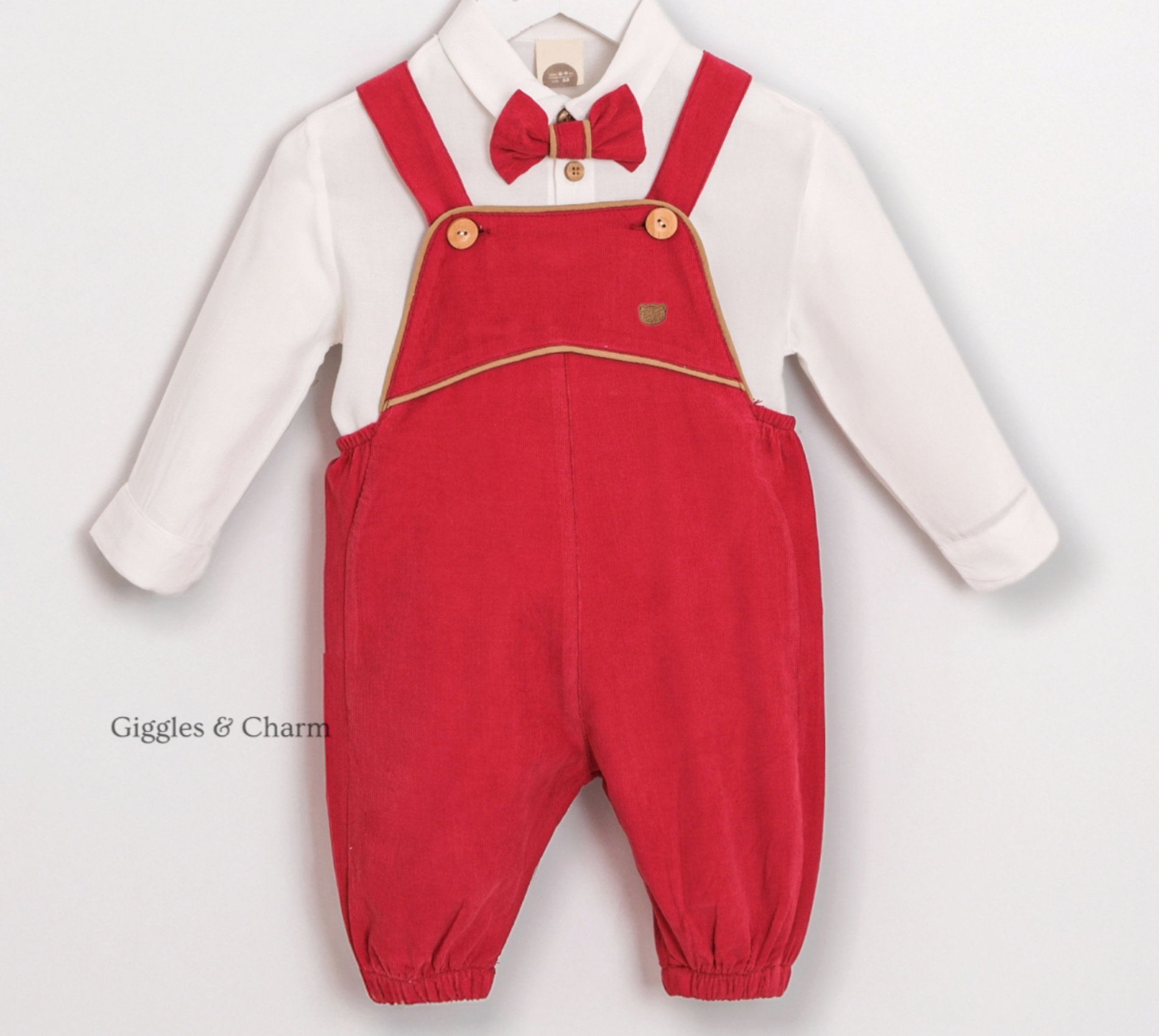 Festive Corduroy Overalls set - Image 2