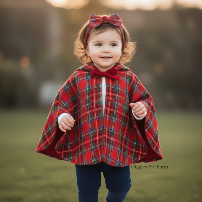 Red festive Cape Set