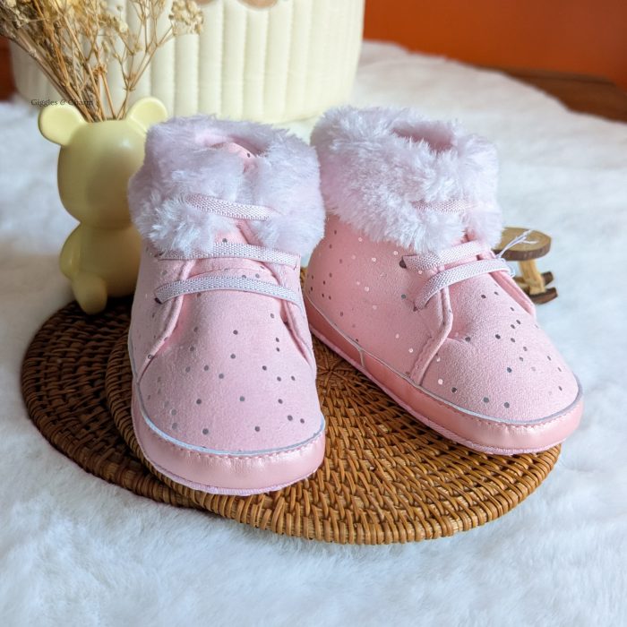Pink Fur glittery boots