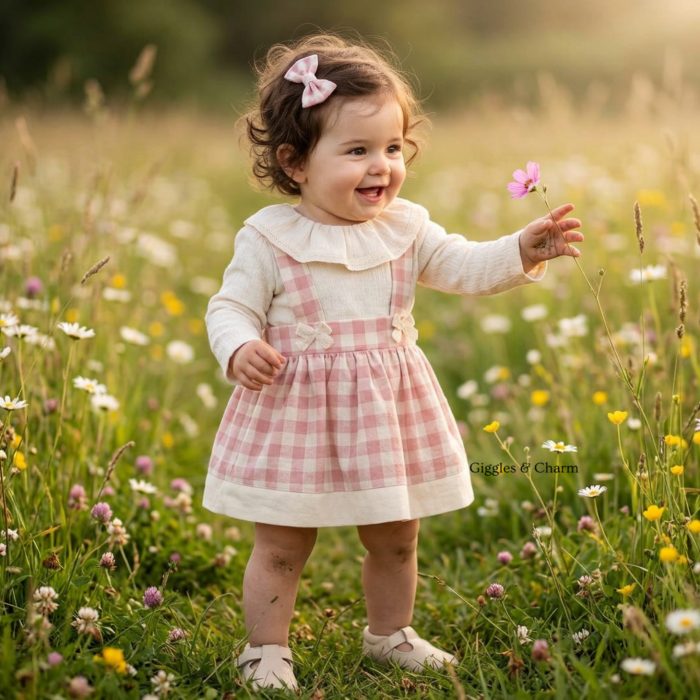 Gingham Overall Dress