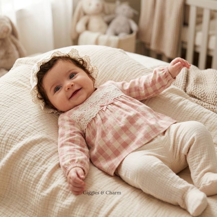 5 Piece Gingham Top & Pants Set