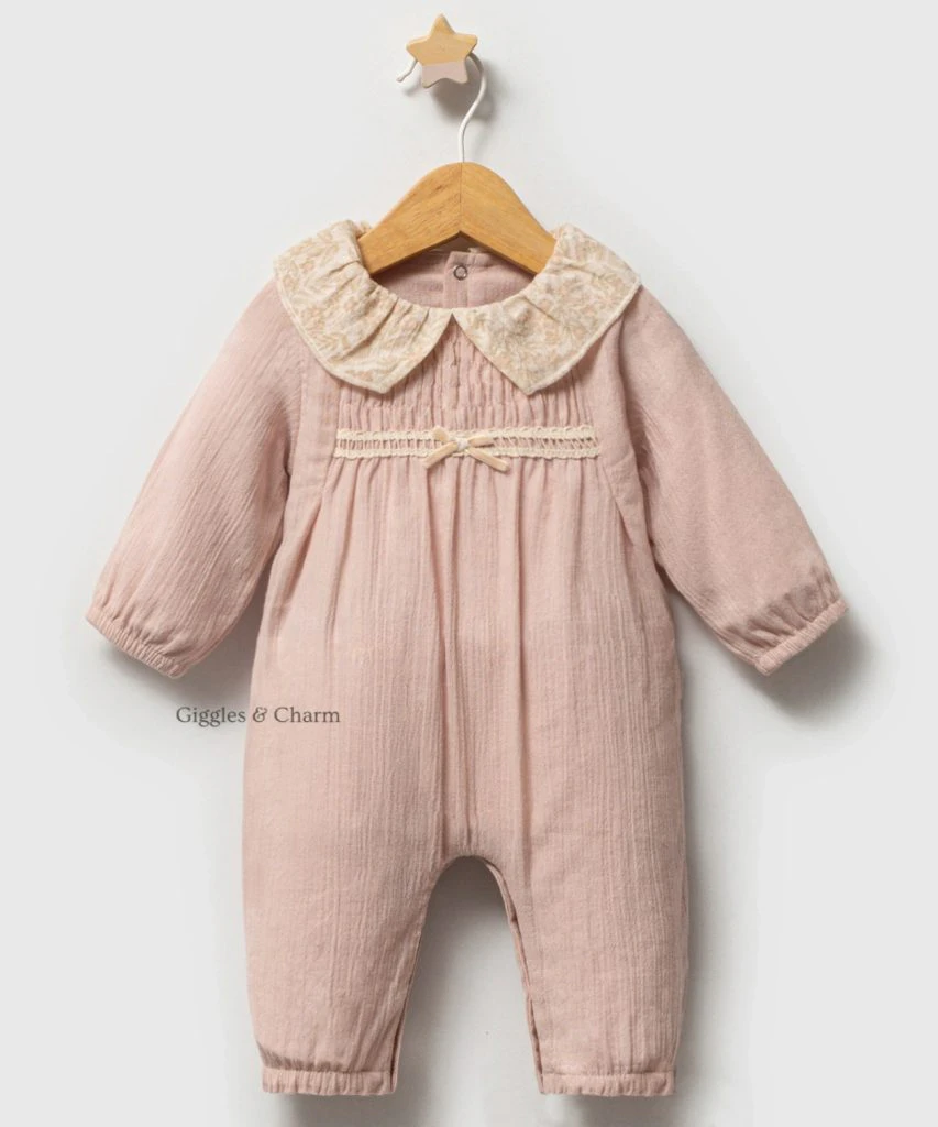 Mauve Lace Overlay Jumpsuit