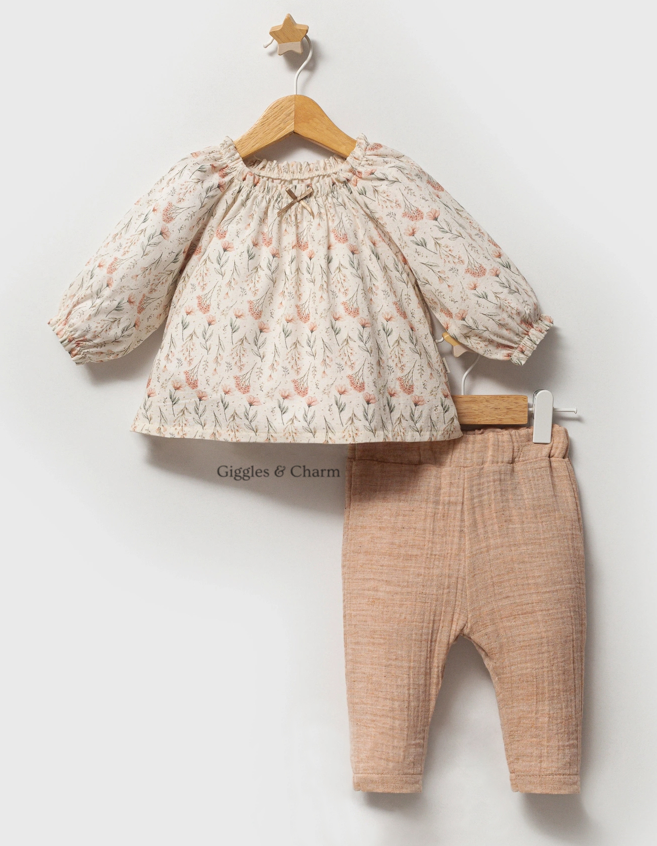 Cream Lace Top & Pants Set - Image 2