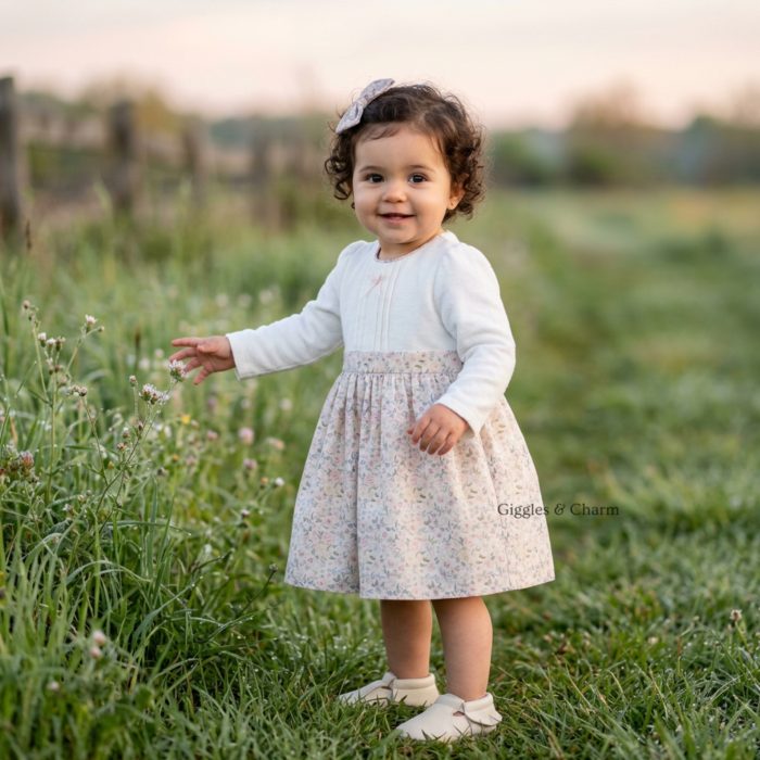 Floral Pintuck Dress set