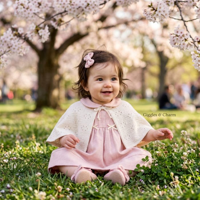 Ruffle Dress with Knit Cape set