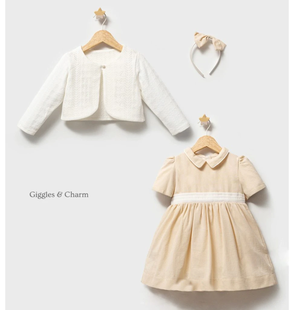Peter Pan Dress & Cardigan set