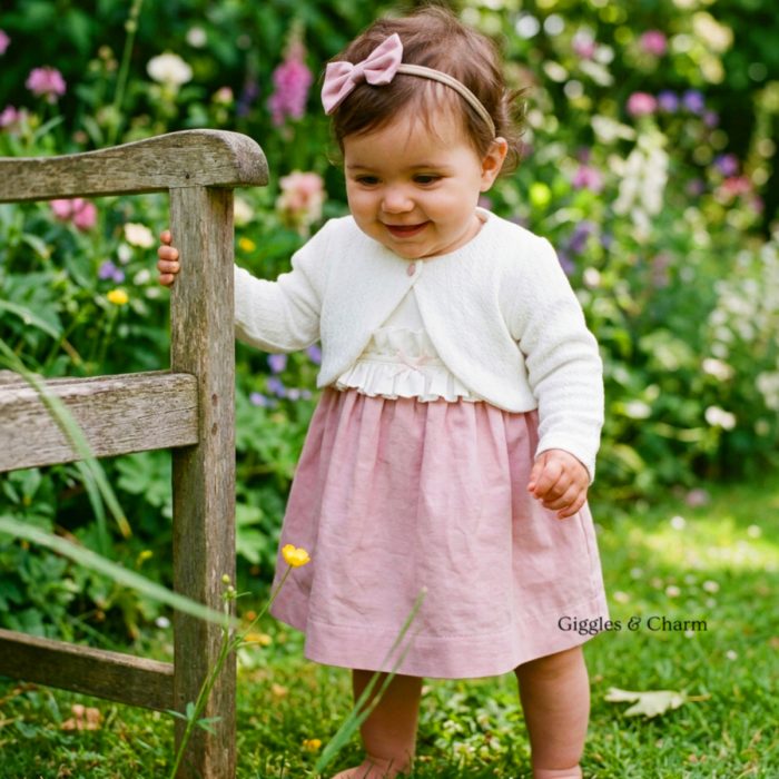Pink Dress & Cardigan set