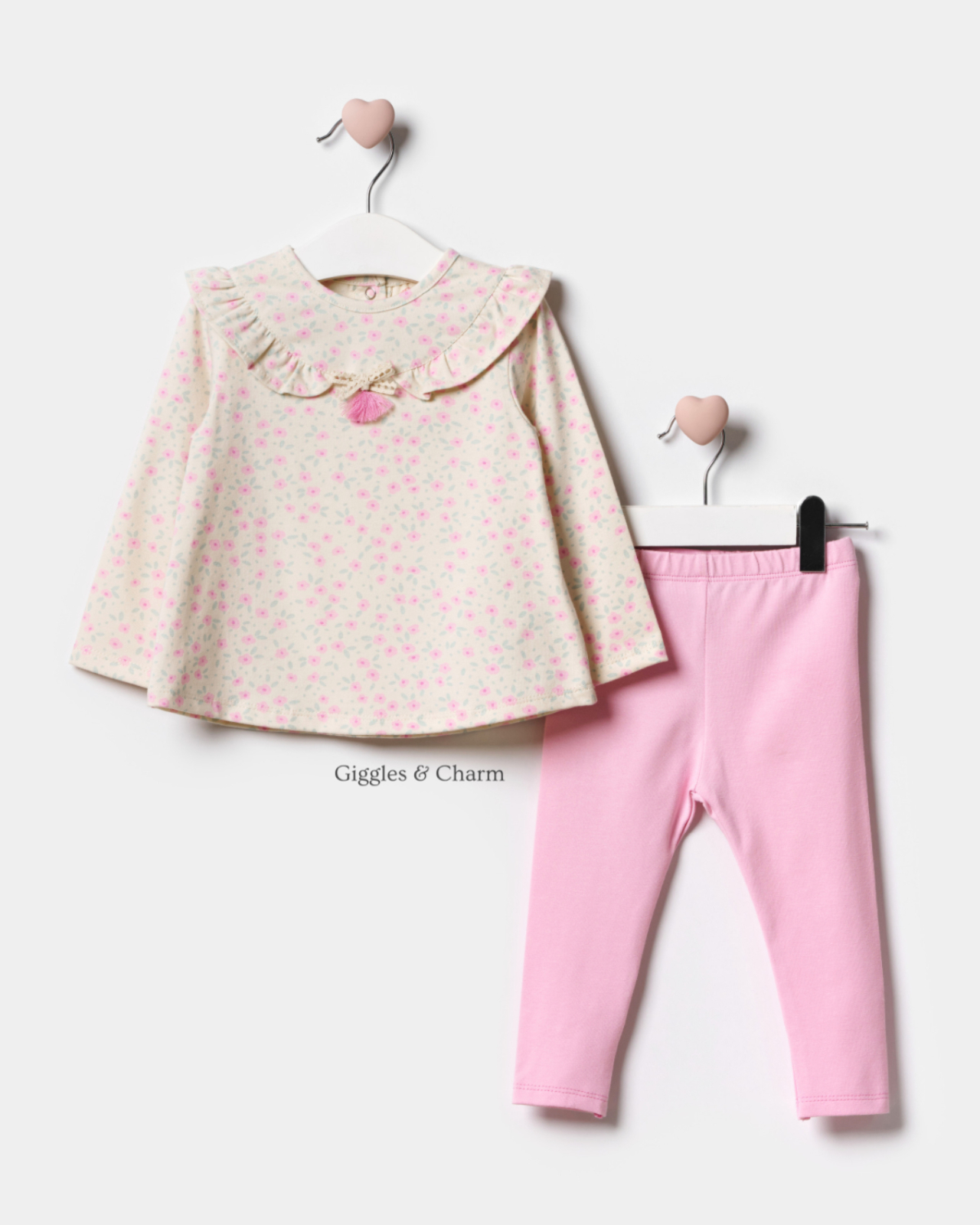 Floral Ruffle Tunic and Leggings - Image 2
