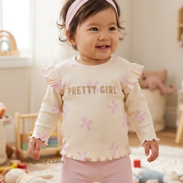 Ruffle Top with Leggings & headband