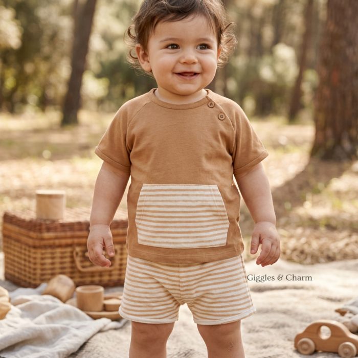 Striped T-Shirt and Shorts
