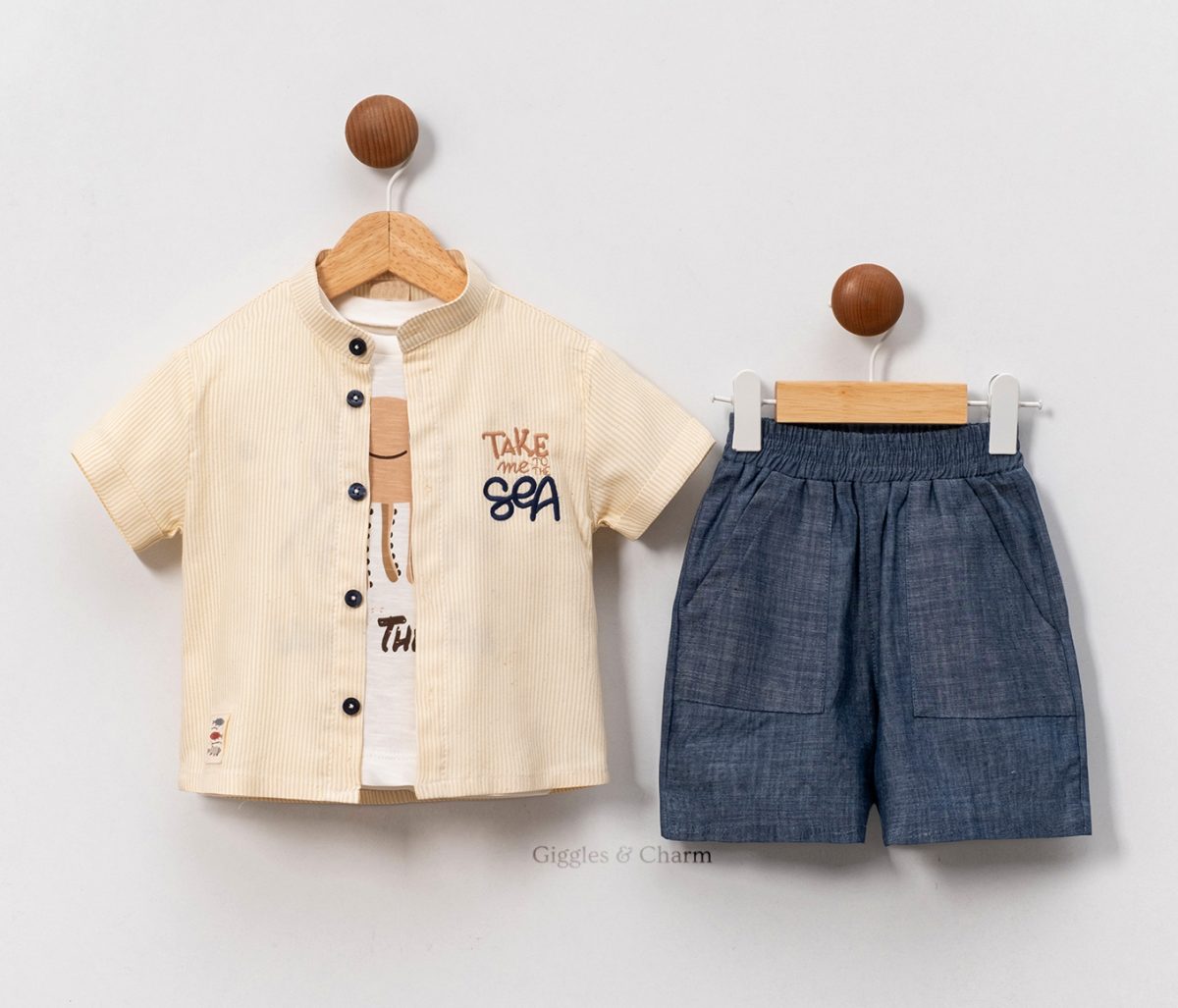 3 Piece Shirt and Shorts set - Image 3