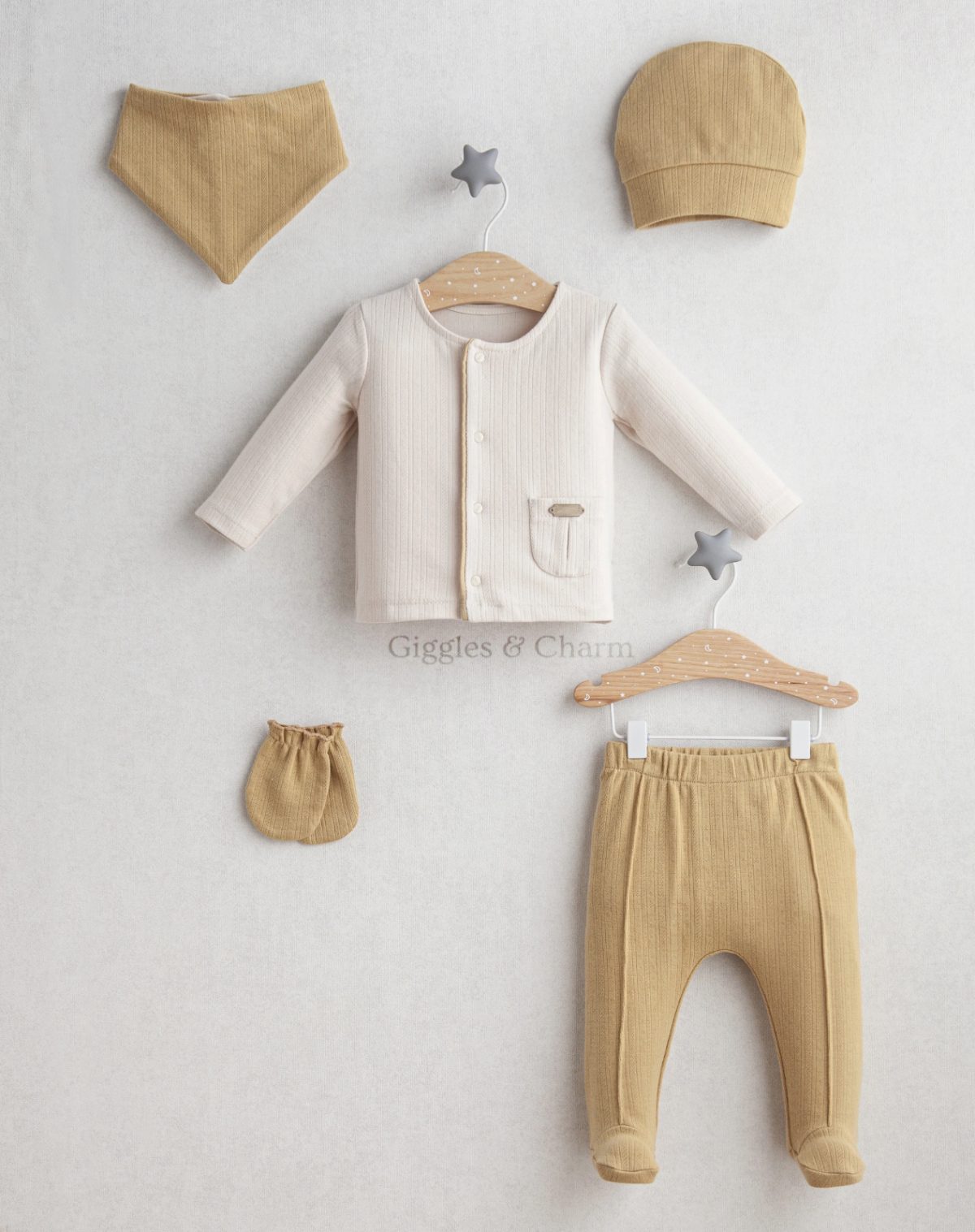 5-Piece Newborn Boy cotton outfit set