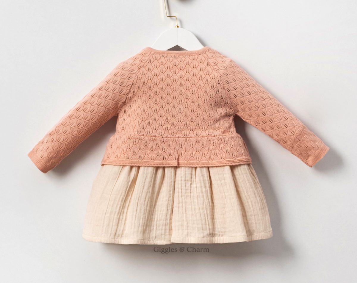 Cardigan and Embroidered dress set - Image 3