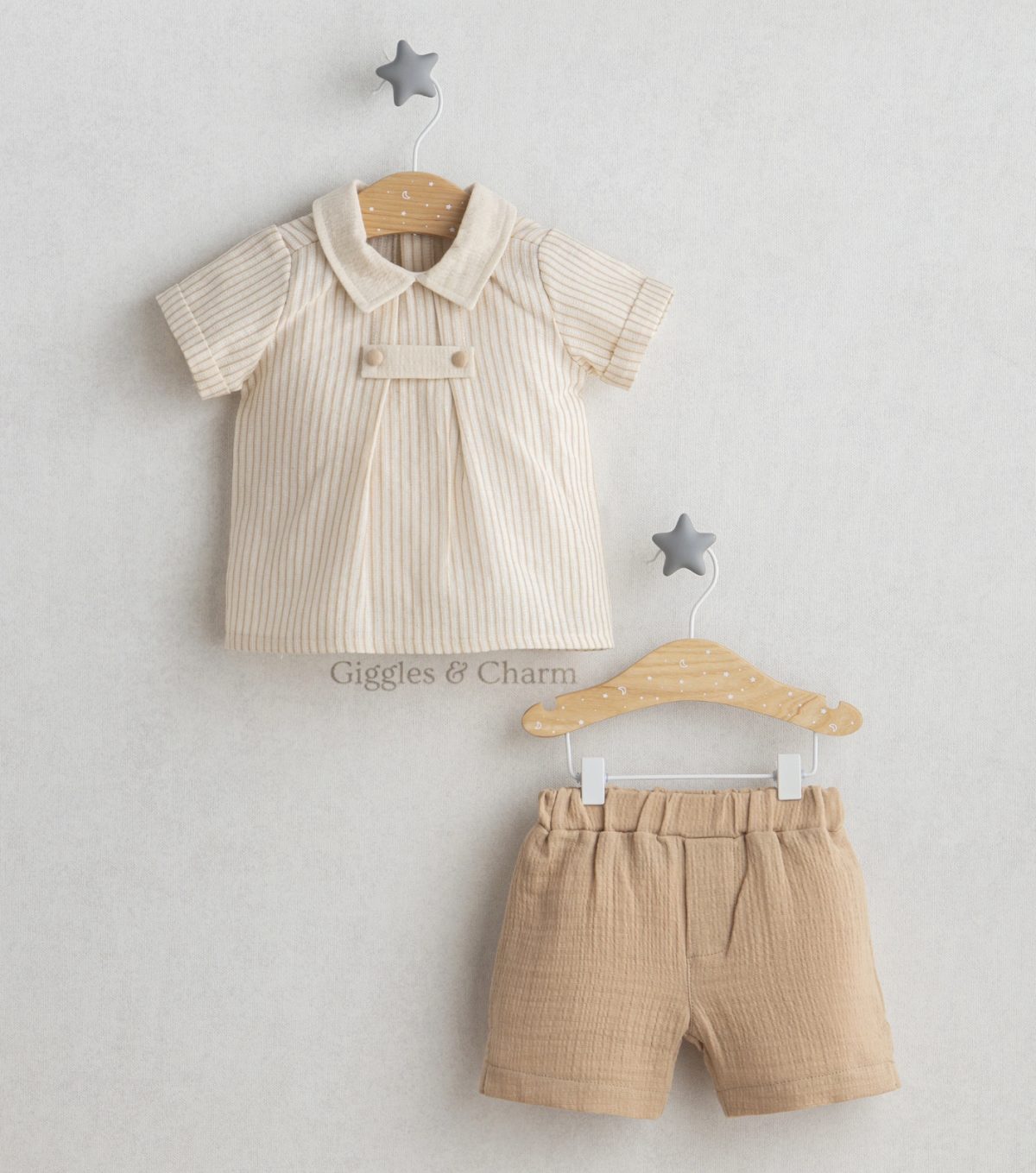 Collared Shirt with shorts