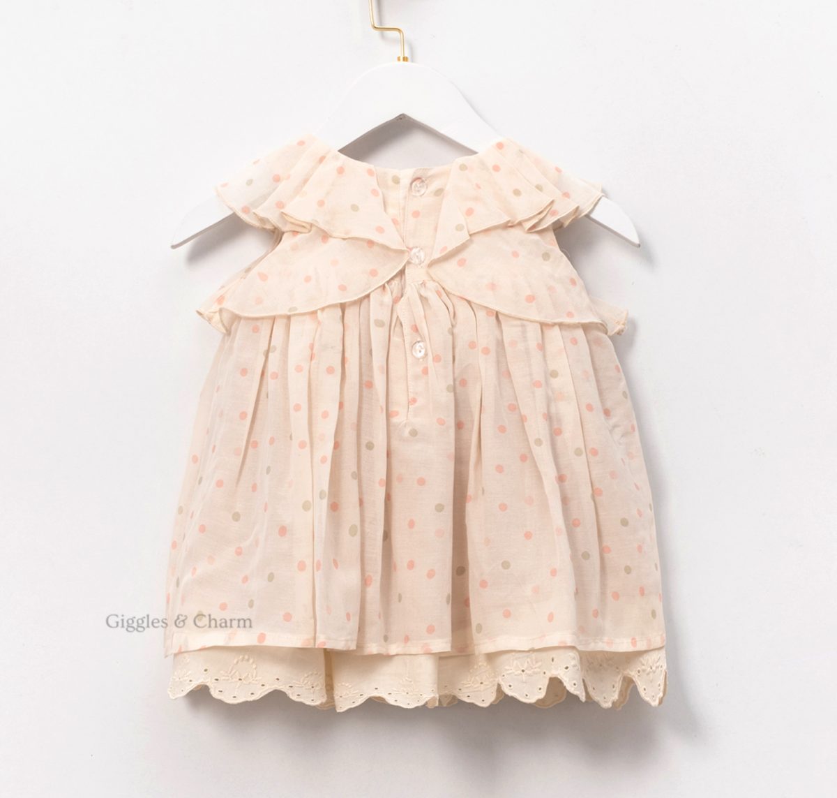 Cotton ruffle shoulder dress - Image 2