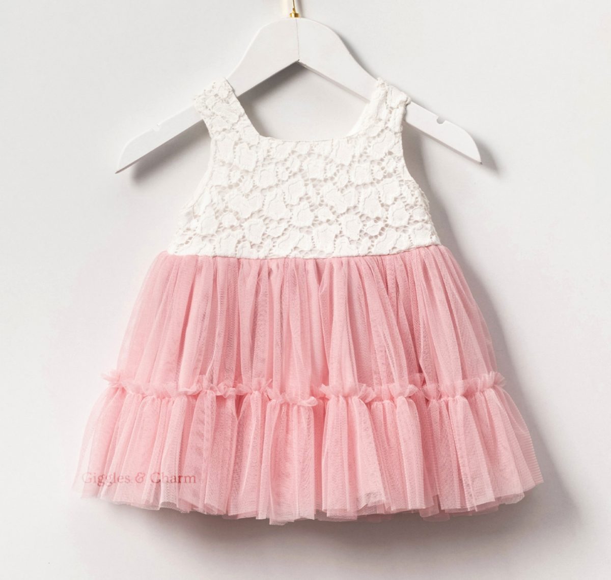 Lace bow tulle layered dress - Image 3