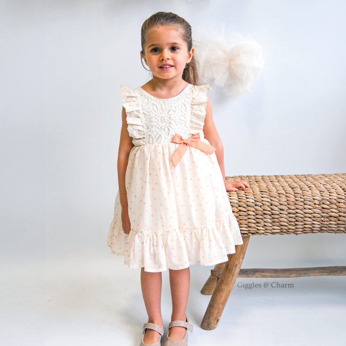 Mini dotted bow dress