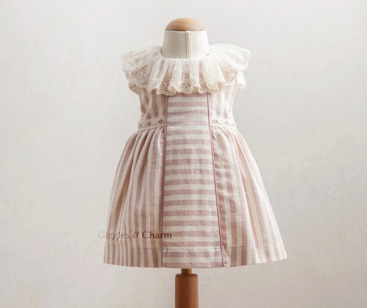Pink Stripe cotton dress