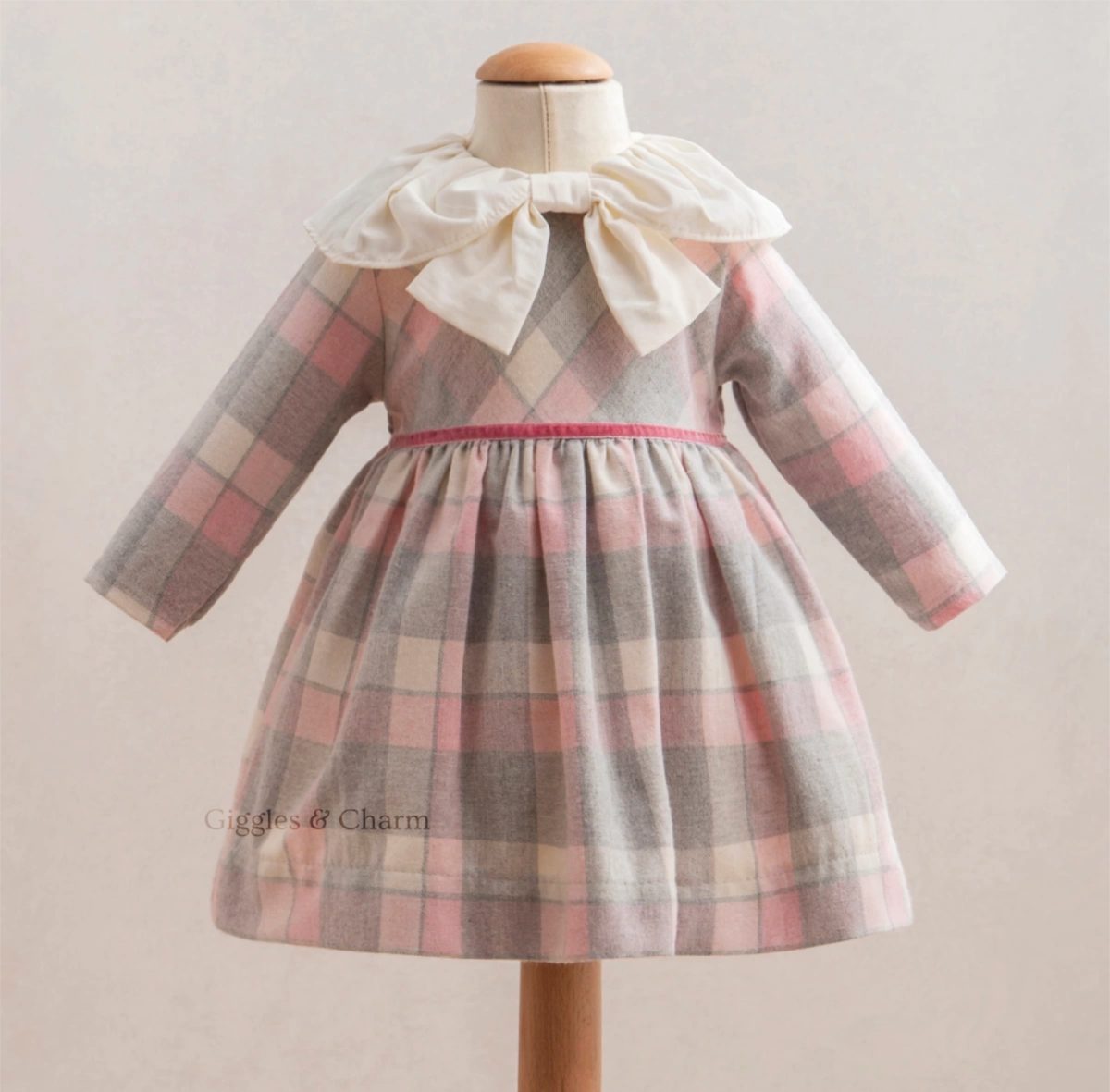 Plaid bow dress