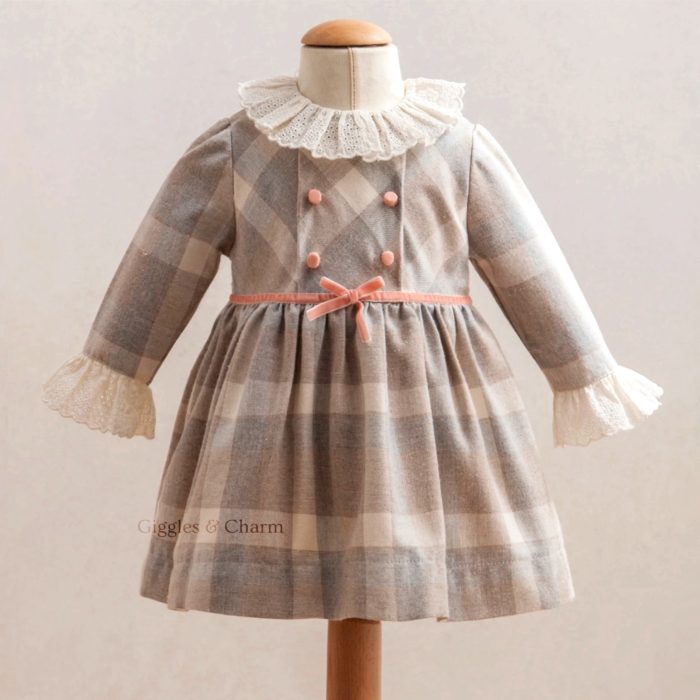 Plaid lace dress