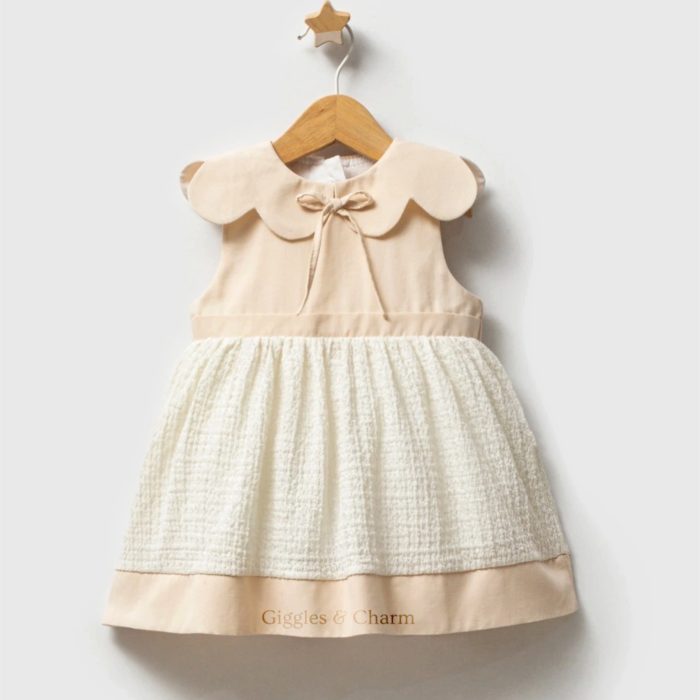 Scallop collar dress